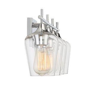 Octave 4-Light Bathroom Vanity Light in Polished Chrome