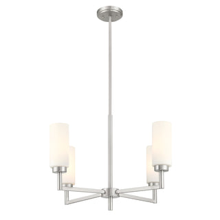 4-Light Chandelier in Brushed Nickel
