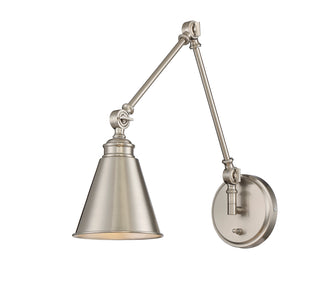 Morland 1-Light Adjustable Wall Sconce in Polished Nickel