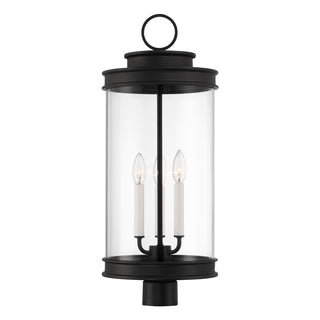 Englewood 3-Light Outdoor Post Lantern in Matte Black