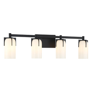 Caldwell 4-Light Bathroom Vanity Light in Matte Black