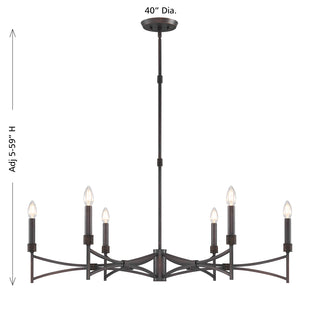 Gardner 6-Light Chandelier in Champagne Mist