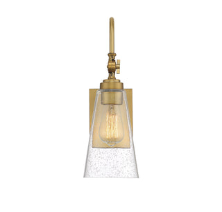 York 1-Light Adjustable Wall Sconce in Warm Brass