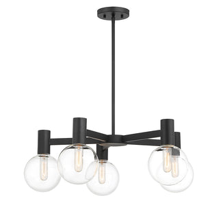 Wright 5-Light Chandelier in Matte Black