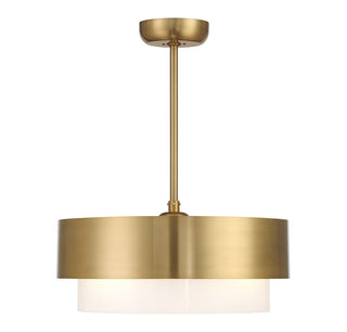Diana 4-Light Fan D'Lier in Warm Brass