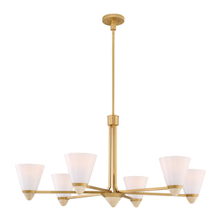 Kohlman 6-Light Chandelier in Warm Brass