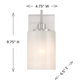 1-Light Wall Sconce in Brushed Nickel