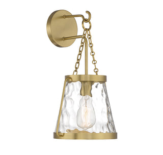 Crawford 1-Light Wall Sconce in Warm Brass