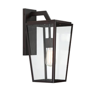 Milton 1-Light Outdoor Wall Lantern in English Bronze