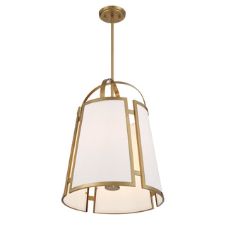 Chartwell 4-Light Pendant in Warm Brass