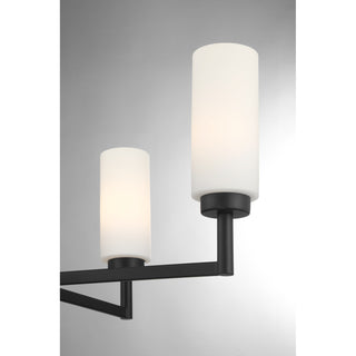 4-Light Chandelier in Matte Black