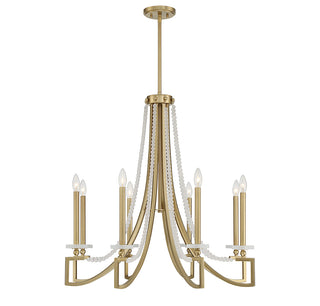 Helen 8-Light Chandelier in Warm Brass