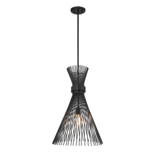 Longfellow 1-Light Pendant in Matte Black