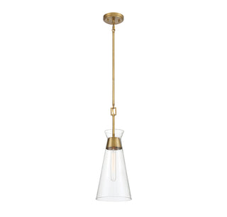 Lakewood 1-Light Pendant in Warm Brass