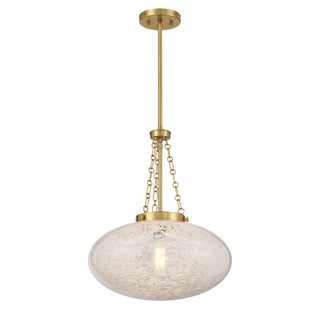 Willow 1-Light Pendant in Warm Brass