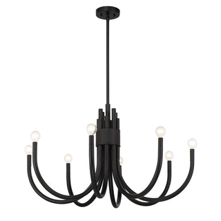 Sorrento 8-Light Chandelier in Matte Black