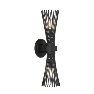 Longfellow 2-Light Wall Sconce in Matte Black
