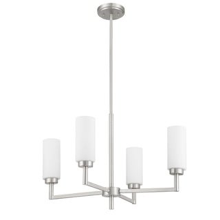 4-Light Chandelier in Brushed Nickel