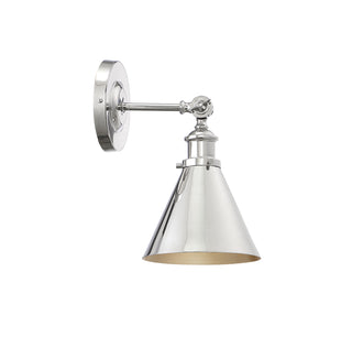Glenn 1-Light Adjustable Wall Sconce in Polished Nickel