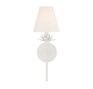 1-Light Wall Sconce in White