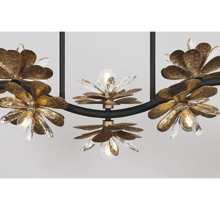 Giselle 10-Light Linear Chandelier in Delphine
