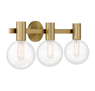 Wright 3-Light Bathroom Vanity Light in Warm Brass