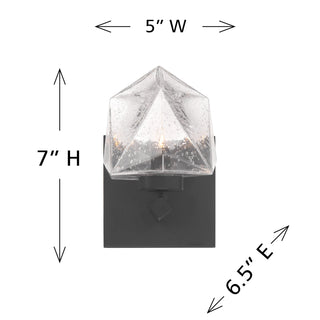Castello 1-Light Wall Sconce in Matte Black