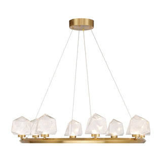 Castello 8-Light Chandelier in Warm Brass