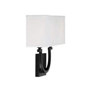 Rhodes 2-Light Wall Sconce in Matte Black