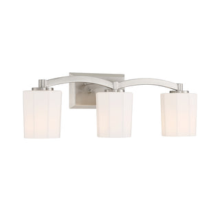 Whitney 3-Light Bathroom Vanity Light in Satin Nickel