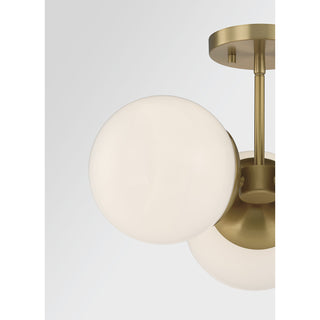 Turin 3-Light Chandelier in Warm Brass by Dann Foley