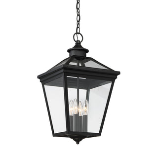 Ellijay 4-Light Outdoor Hanging Lantern in Black