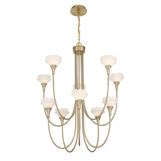 Florena 10-Light Chandelier in Noble Brass by Breegan Jane