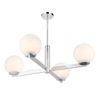 4-Light Chandelier in Chrome