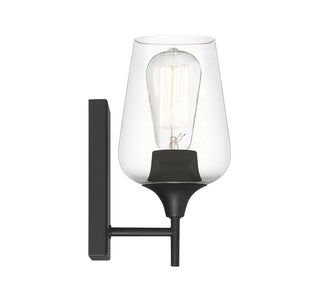 Octave 1-Light Wall Sconce in Matte Black