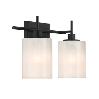 2-Light Bathroom Vanity Light in Matte Black