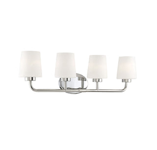 Capra 4-Light Bathroom Vanity Light in Polished Nickel