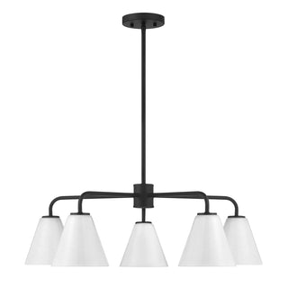 Blair 5-Light Chandelier in Matte Black