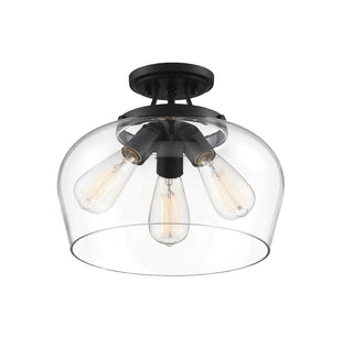 Octave 3-Light Ceiling Light in Black