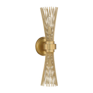 Longfellow 2-Light Wall Sconce in Burnished Brass