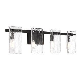 Genry 4-Light Bathroom Vanity Light in Matte Black
