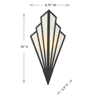 Rivage 1-Light LED Wall Sconce in Matte Black