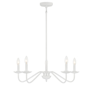 5-Light Chandelier in Bisque White