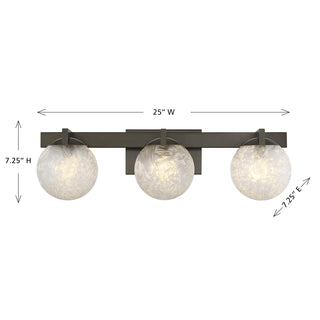 Darien 3-Light Bathroom Vanity Light in Mediterranean Bronze