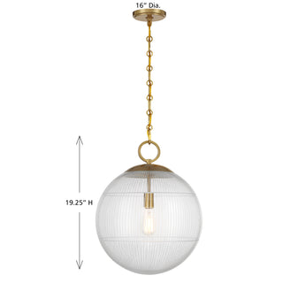 Cabot 1-Light Pendant in Warm Brass