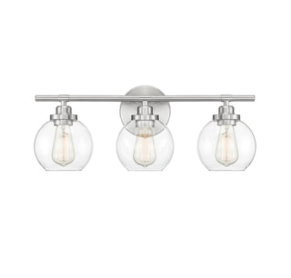 Carson 3-Light Bathroom Vanity Light in Satin Nickel