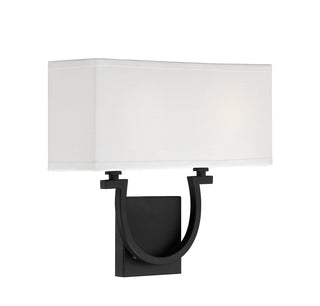 Rhodes 2-Light Wall Sconce in Matte Black