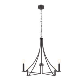 4-Light Chandelier in Matte Black
