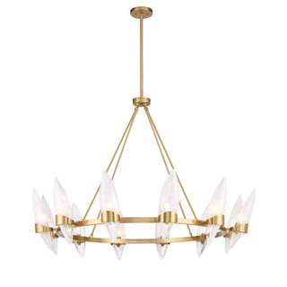 Nouvel 12-Light Chandelier in Warm Brass