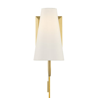 Wilkes 1-Light Wall Sconce in Warm Brass by Dann Foley